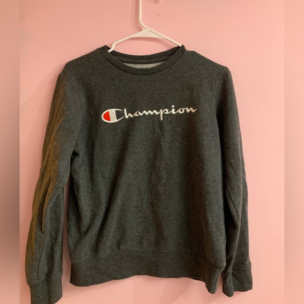 Dark grey champion crewneck